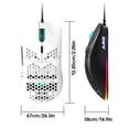 thumbnail image 2 of AJ390 Wired Gaming Mouse Office Portable 7 Keys Driver Free Optical Mice Intended for Windows 7/8/10 Computer Accessories White, 2 of 8