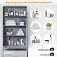 thumbnail image 5 of YYEAN Over The Toilet Storage, Taller Bathroom Organizer Space-Saving Storage Cabinet with Adjustable Shelves and Double Doors, 77 in H, Grey, 5 of 10