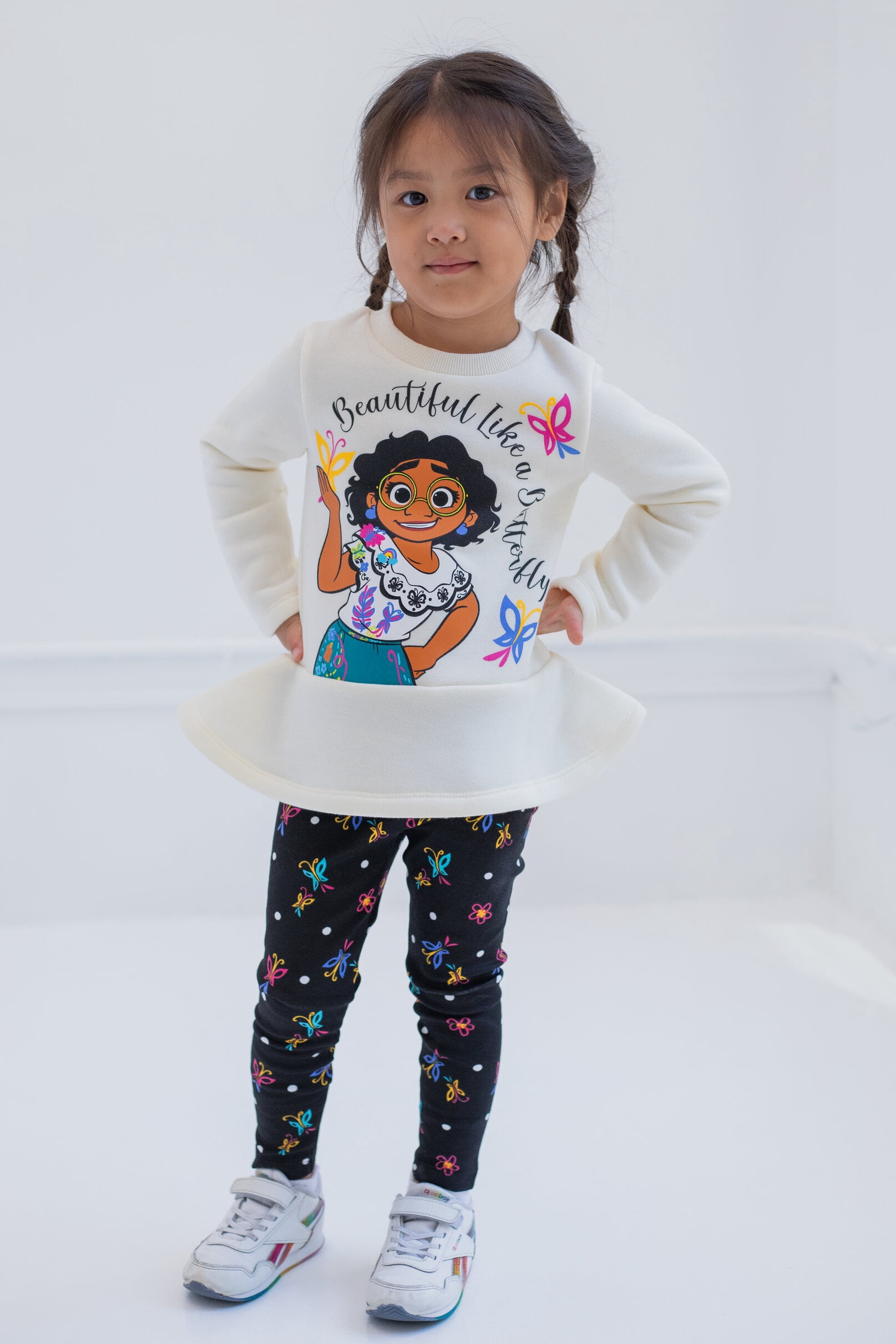 Disney Encanto Mirabel Little Girls Sweatshirt and Leggings Outfit Set Toddler to Little Kid