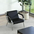 thumbnail image 6 of Kinsuite 1-seat Waiting Room Chairs - Office Reception Chairs Guest & Reception Chairs for Salon Barber Bench Airport Bank Hall Visitor Guest Black PU Leather, 6 of 10