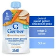 thumbnail image 3 of (12 pack) Gerber Stage 2 Baby Food, Carrot Sweet Potato Chicken & Peas, Baby Food Pouches, Puree 3.5 oz, 3 of 17