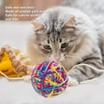 thumbnail image 3 of Bola De Hilo De Gato De Juguete, Dientes Coloridos, Limpieza, Alivio Del Aburrimiento, Bola De Hilo De Lana Para Gatito, Interior, 3 of 7