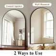 thumbnail image 4 of YVANLA 42"x32" Arched Bathroom Mirror Wall Mounted Mirror with Aluminum Alloy Frame, Black, 4 of 6