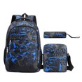thumbnail image 1 of 3 Pcs Juegos De Bolsas Con Patrón De Graffiti, Mochila Clásica De Moda Con Bolsa De Hombro Y Estuche De Lápices, 1 of 4