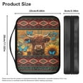 thumbnail image 5 of FKELYI American Tribal Sunflower Highland Cow Butterfly Print Bible Cover with Zipper Pocket Faux Leater Book Cover with Handle Book Carrier Organzier Holder for Prayer Christian Study, 5 of 6