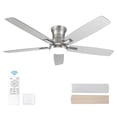 thumbnail image 1 of Ventilador de techo YUHAO de 132 cm, níquel cepillado, LED, control remoto, 6 velocidades, 1 of 9