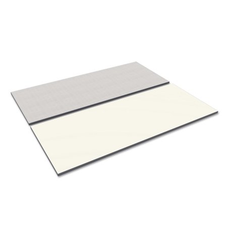 UPC: 0042167304997 | Alera ALETT7230WG 72 in. x 30 in. Rectangular Reversible Laminate Table Top – White/Gray