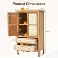 thumbnail image 2 of May in Color Kitchen Pantry Storage Cabinet, 48" Tall Pantry Cabinet with 2 Doors and 2 Drawers, for Kitchen, Dining Room, Living Room, Natural, 2 of 8