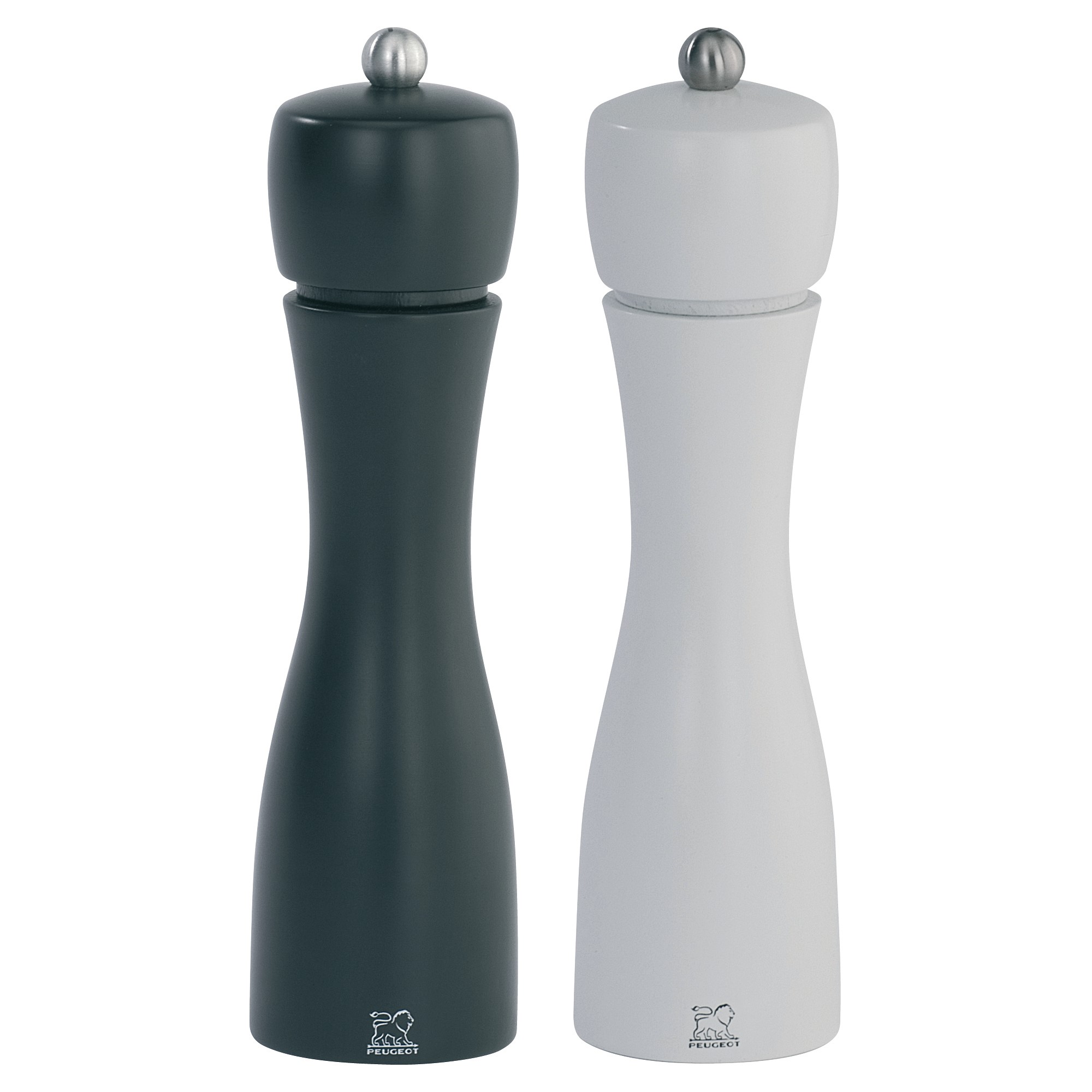 Peugeot Tahiti Duo Black and White Beechwood 8 Inch Salt and Pepper