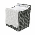thumbnail image 3 of Abstract Washer Cover, Grayscale Design Starry Geometric Grunge Weathered Look Repetition, Suitable for Dryer and Washing Machine, 29" x 28" x 40", Charcoal Grey and White, by Ambesonne, 3 of 3