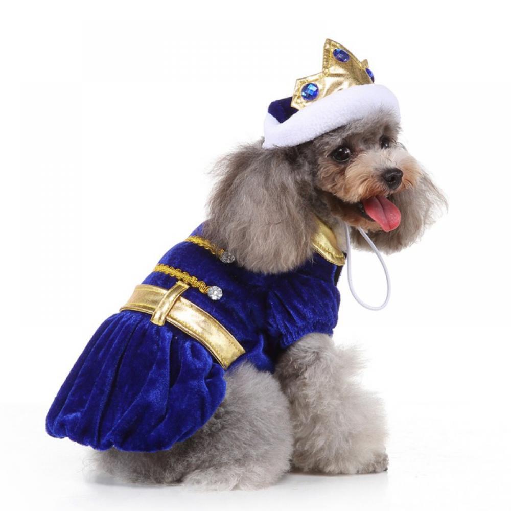 Prince Dog Costume The King Pet Costume, Cute Halloween Dog Cosplay