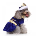 thumbnail image 3 of Naturalour Halloween Dog King Costume with Crown Cap Pet Suit Cat Clothes, 3 of 7