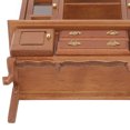 thumbnail image 4 of Gabinete en miniatura de madera a escala 1/12, estantería para casa de muñecas, armario con puerta que se puede abrir, cajón para habitación, granate, 4 of 9