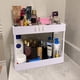 thumbnail image 3 of Debajo del gabinete del gabinete del soporte de rack organizador apilable condimento de cosméticos herramientas de cosméticos 2 niveles de armario de casa para baño cocina blanca kenally HA010538-02B, 3 of 6