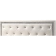 thumbnail image 3 of White Faux Leather Storage Platform Bed with Faux Crystals in Queen, 3 of 4