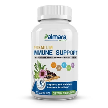 Palmara Health 16 in 1 Premium Immune Support, 60 Capsules | Vegan, Non-GMO, & Gluten Free Supplement