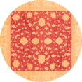 thumbnail image 1 of Ahgly Company Indoor Round Oriental Orange Traditional Area Rugs, 3' Round, 1 of 4