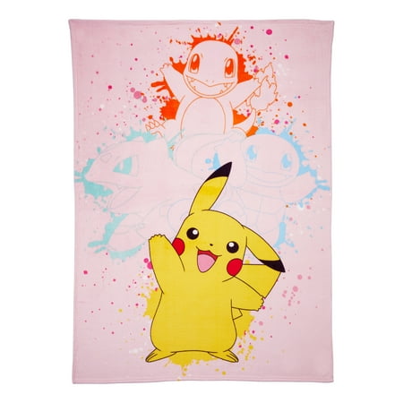Pokémon Kids Plush Blanket, Twin/Full Size 62x90