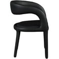 thumbnail image 4 of Maklaine Modern / Contemporary Black Vegan Faux Leather Dining Chair, 4 of 8
