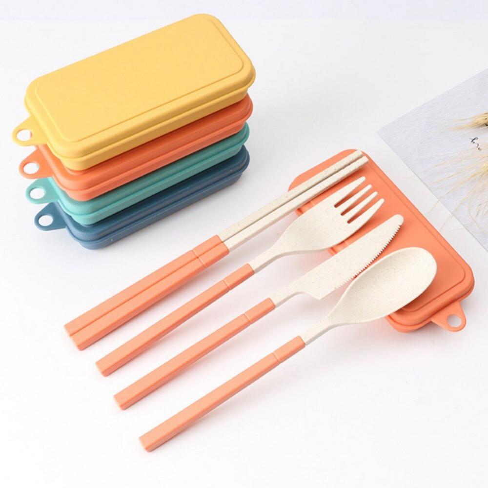 Travel Dinnerware Set Tableware Cutlery Fork Chopsticks Accessories Bento For Lunch Box Kids