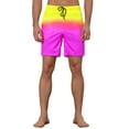thumbnail image 5 of INSPIRE CHIC Men's Color Block Drawstring Beach Board Swim Surfing Shorts, 5 of 5