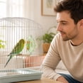 thumbnail image 5 of Clear Acrylic Parakeet Toys with Grooved Ring and Rolling Beads,Foraging Enrichment Bird Cage Accessories for Cockatiel,Lovebird,Conure,Finch,Canary,Interactive Avian, 5 of 5