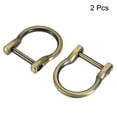 thumbnail image 3 of 23mm U Shape Horseshoe D-Rings Zinc Alloy Electroplated Light Bronze 2 Pack, 3 of 5