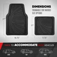 thumbnail image 2 of Motor Trend FlexTough Guard All-Weather Car Floor Mats, Waterproof Heavy Duty Rubber, Trim-to-Fit Universal Anti-Slip, for Truck SUV Van, Black, 2 of 9