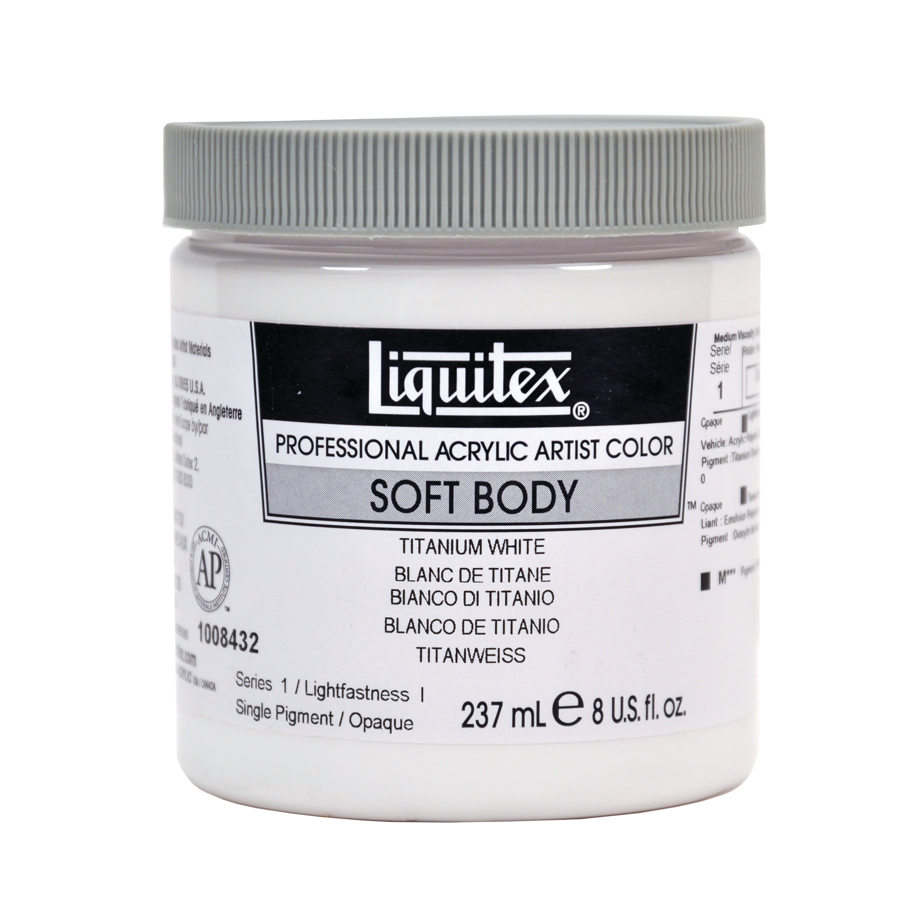 Liquitex Professional Soft Body Acrylic Color, 8 oz., Titanium White