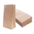 thumbnail image 3 of FESTFENDS 100Pcs Kraft Paper Takeaway Packing Bag with Square Bottom Design for Food Items, 3 of 8