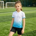 thumbnail image 6 of LIIPEE Summer Outfits For Boys Athleisure Stripes Print Short Sleeve Tees Solid Color Shorts 2 Piece Set Kids Quick Drying Breathable Fashion Sports Outfit Sets,9-10 Years, 6 of 6