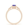 thumbnail image 2 of ANGARA Natural Vintage Style Oval Tanzanite Ring with Diamonds in 14K Rose Gold for Women (Size-7x5mm) | December Birthstone, Birthday, Anniversary, Jewelry Gift for Women | Natural Tanzanite Ring, 2 of 9