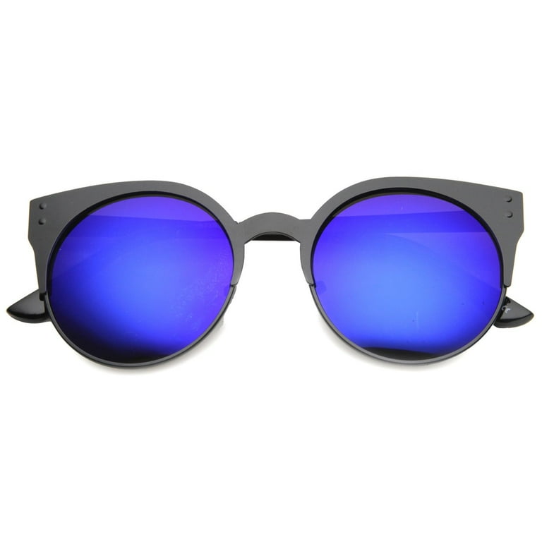 Womens Cat Eye Sunglasses UV400 Mirrored Lens Model 9919  display picture 2