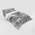 thumbnail image 3 of Ambesonne Urban Bedding Set 3 Pcs, NYC Dramatic Skyline, Twin XL, Black White, 3 of 3