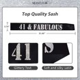 thumbnail image 3 of MEANT2TOBE 41st Birthday Sash and Tiara for Women - Fabulous Glitter Sash + Waves Rhinestone Silver Premium Metal Tiara for Her, 41st Birthday Gifts for 41 Party, 3 of 6