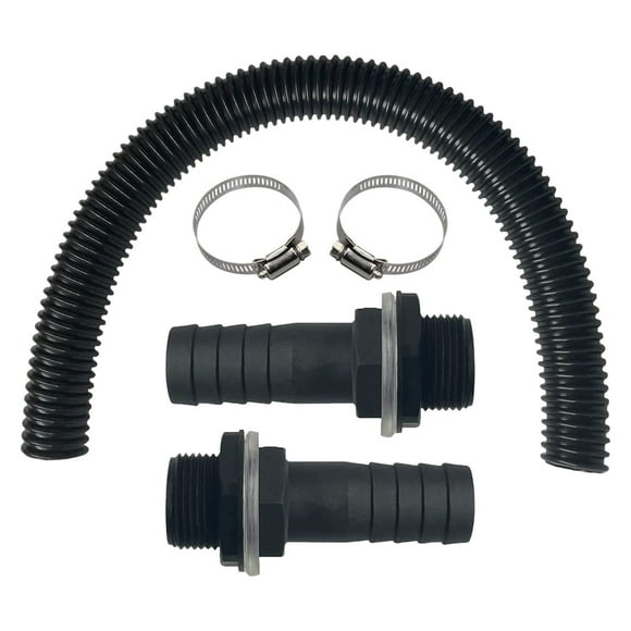 Trousse de Raccordement d'Eau de Pluie pour Raccordement d'Eau avec Buse de Tuyau Tuyau de Raccordement de 100 cm pour Barils de Pluie Trousse de Raccordement d'Eau de Pluie