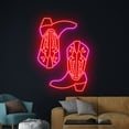 thumbnail image 2 of Handmadetneonsign Cowboy Boots Led Sign, Cowboy Neon Light, Cowgirl Disco Neon Sign, Western Music, 2 of 5