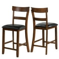 thumbnail image 4 of Set de 2 sillas de barra Costway con asiento alto 65 cm y reposabrazos madera de goma, 4 of 4