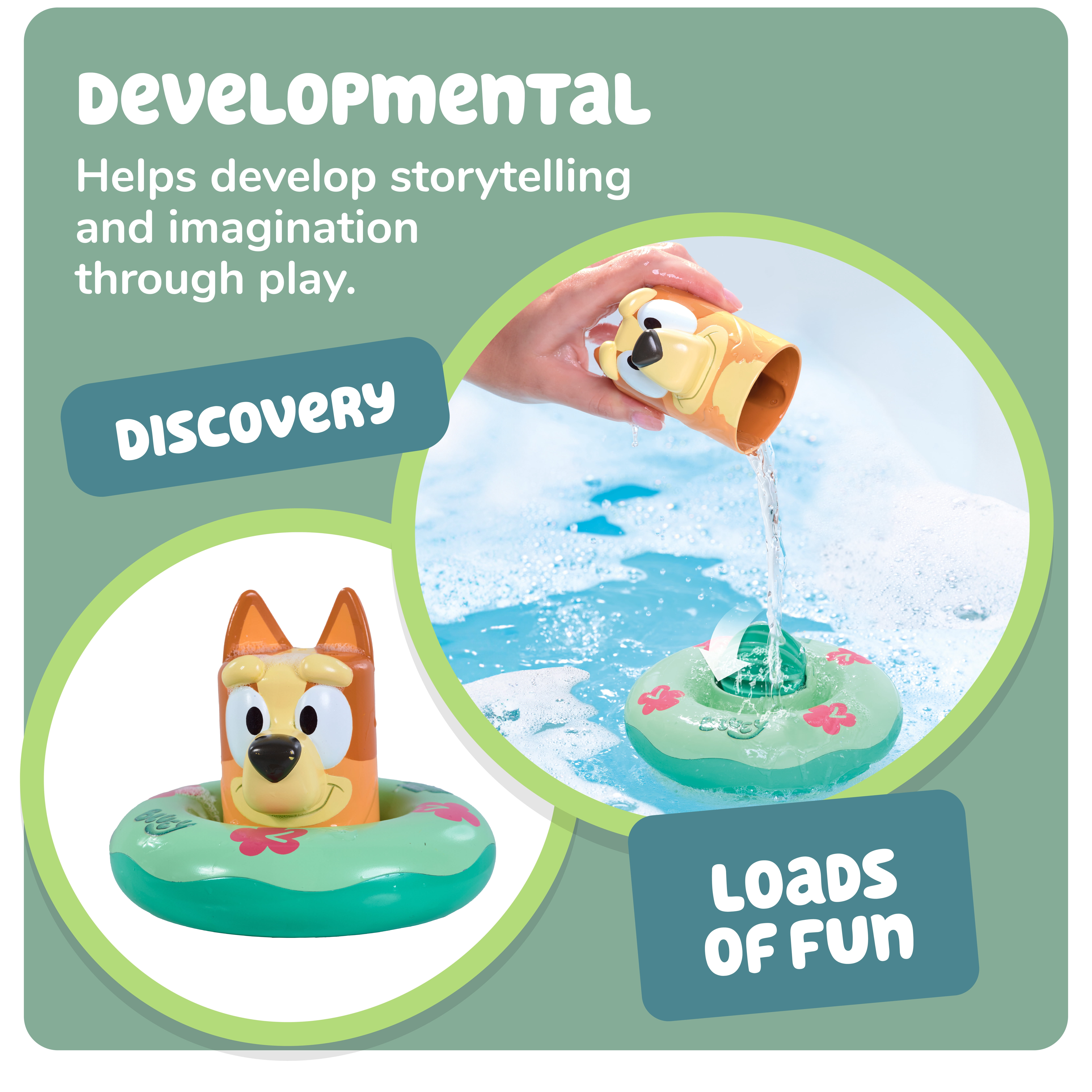 Toomies Bluey Bath Toys - Splash & Float Bingo
