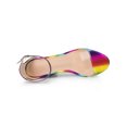 thumbnail image 4 of BLISSFUL STEP Women's Shoes Colorful Platform Chunky Heels Ankle Strap Clear Open Toe Sandals Colorful 7, 4 of 8