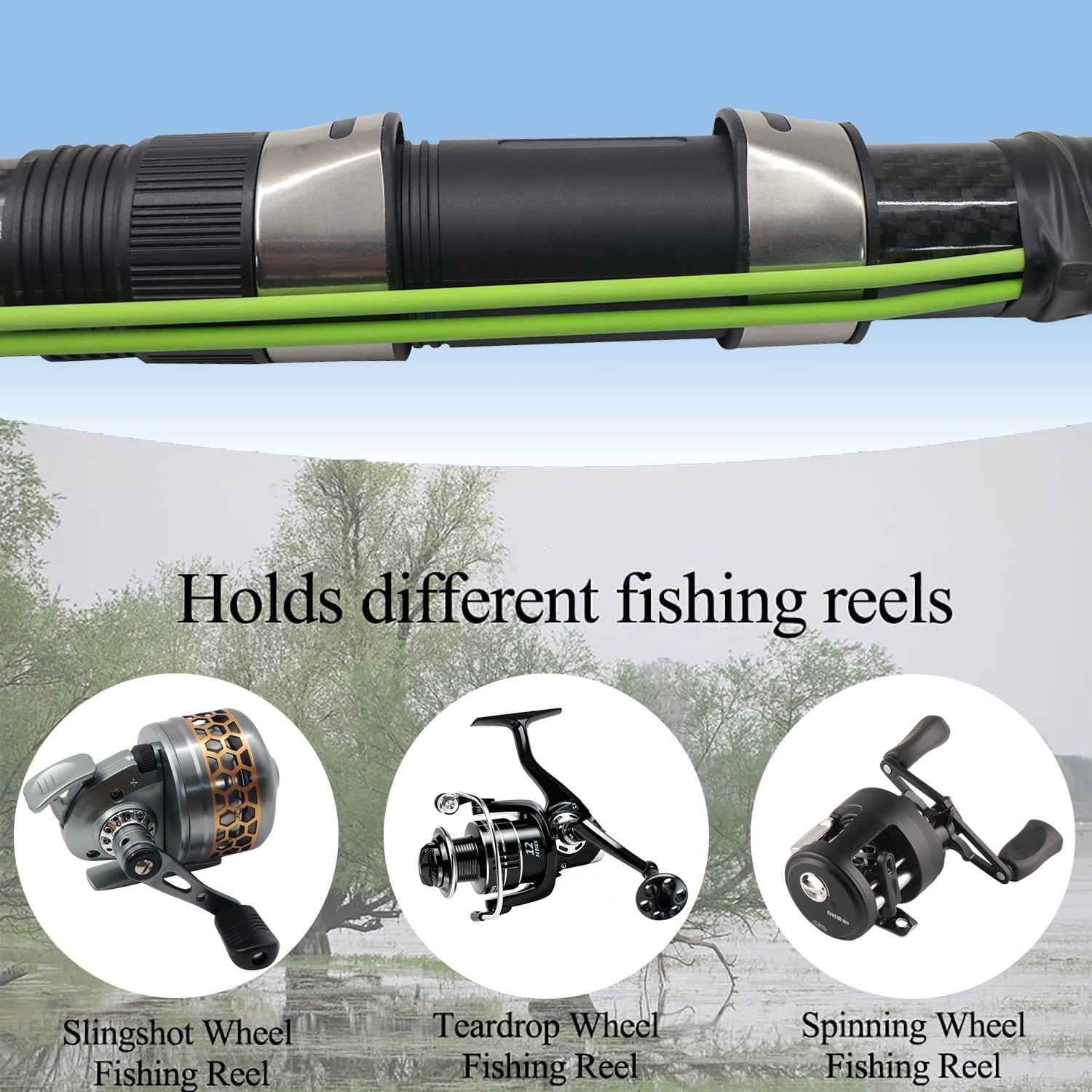 Piaoyu Fishing Catapult Rod,Upgraded Catapult Fishing Rod with Slingshot Fishings Reel for Long-Casting, Durable & Lightweight for Freshwater/Saltwater Fishing