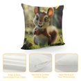 thumbnail image 4 of Orinice Squirrel Trees Grass Graphic Decorative Throw Pillow Cover for Home Couch Living Room Bed Sofa - Spring Pillow Case 1PC 20x20in, 4 of 5