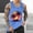 🔥 Blue, variant on Mens Tank Tops Workout Summer Sleeveless Crew Neck Men's Undershirts Hawaiian Print Loose Fit Oversized Bodybuilding Mens Vests Outerwear Vacation for Summer Beach Days White L