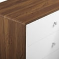 thumbnail image 4 of Dresser Drawer Chest, Walnut White, Wood, Mid Century Bedroom Living, Modern Contemporary HB35654, 4 of 8