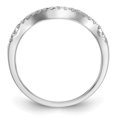 thumbnail image 2 of Auriga 14K White Gold Diamond Contoured Complete Wedding Band for Women Size 7 (0.19ct, Clarity- I1), 2 of 6