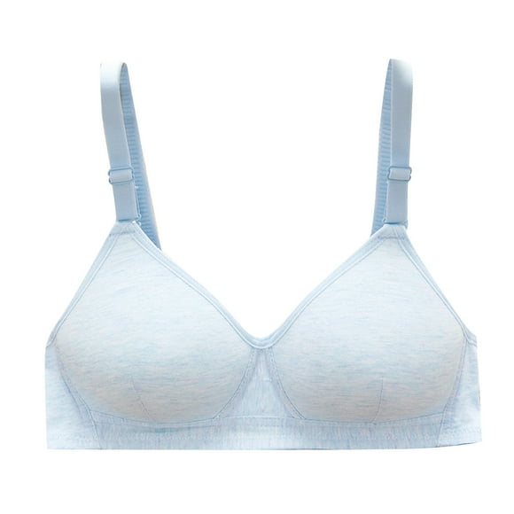 Cathalem Sports Bras for Women Invisible Backless Bra Lightly-Lined Deep-V Multiway No Show Bras,Blue 32/70