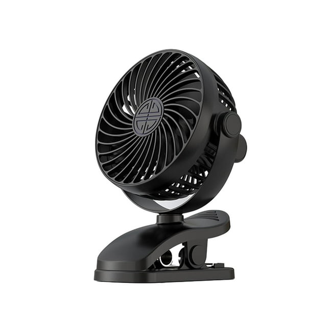 Ventilador de clip JeashCHAT (liquidación), pequeño ventilador de escritorio, ventilador personal con abrazadera resistente, 3 velocidades, rotación de 720 grados, enchufe USB, silencioso, para