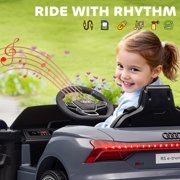 Aosom Kids Ride on Car with Remote Control, 12V 3.1 MPH Electric Car for Kids, Battery Powered Ride-on Toy for 37-60 Months with Music, Lights, Gray