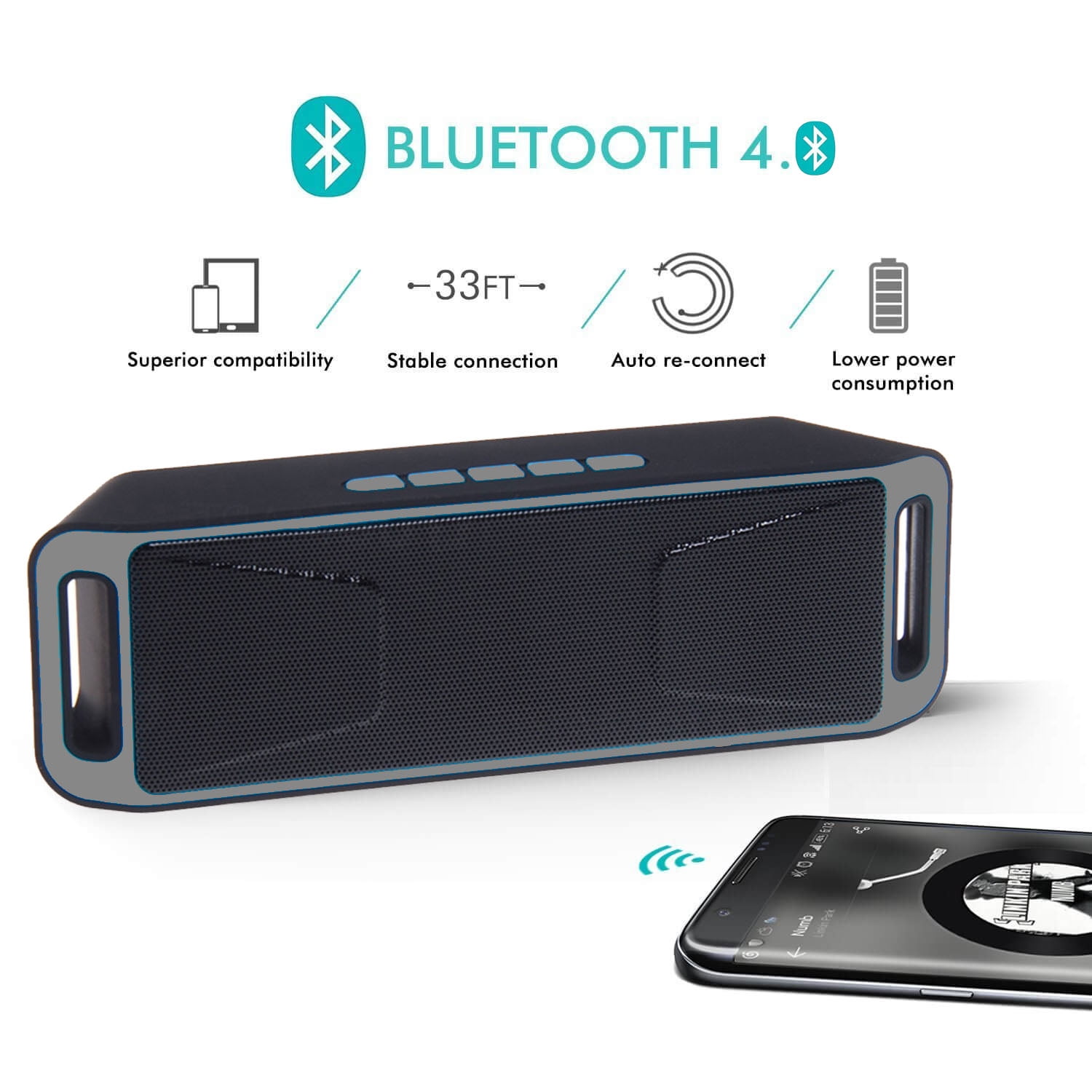 Recharegable Wireless Bluetooth Speaker Portable USB//TF//FM Radio Stereo Bass