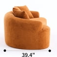 thumbnail image 5 of Orange Sofa with 3 Pillows | Ideal for Living Room Decor | Benefit from Breathable, Non-staining Chenille, 5 of 5